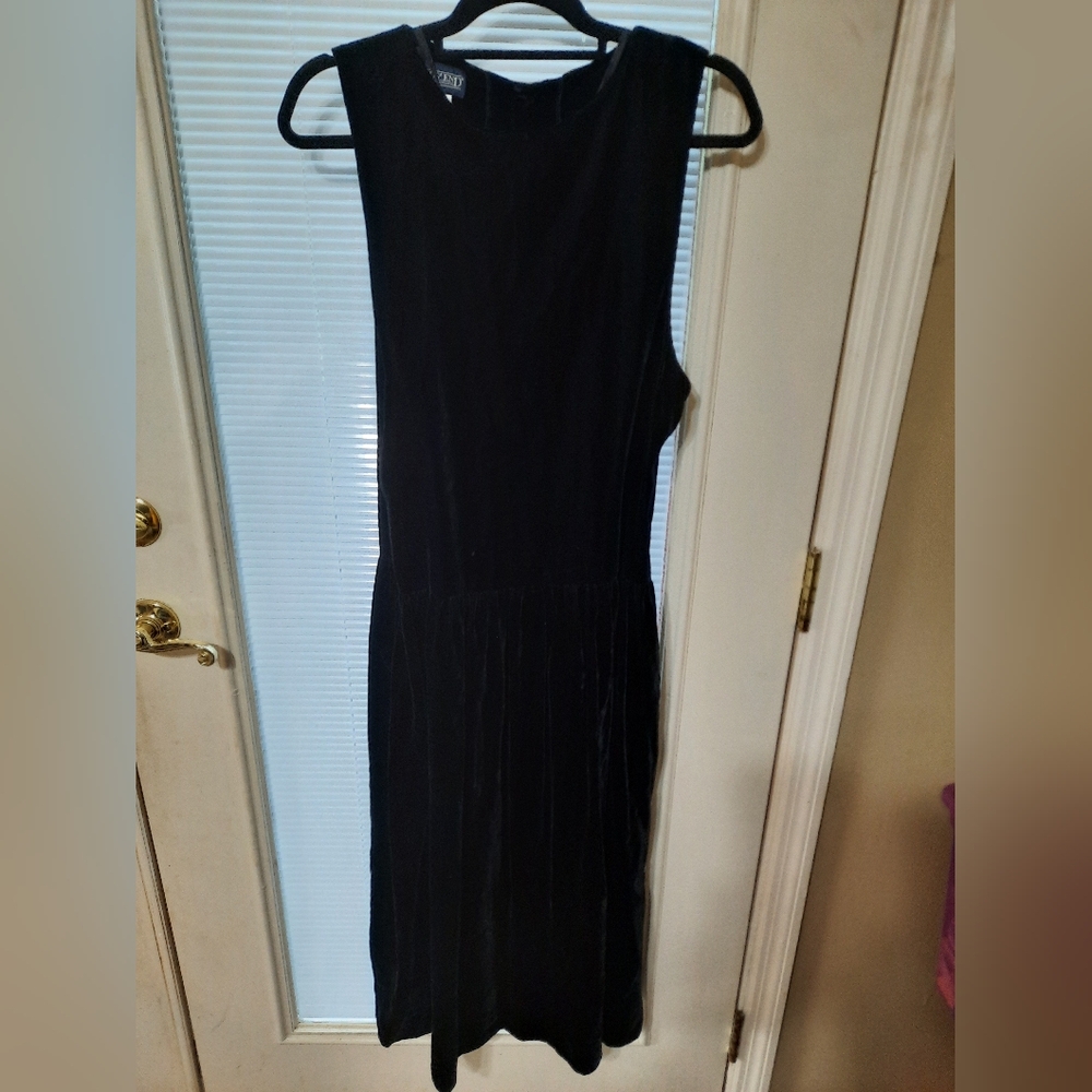 Vintage Lands' End velvet maxi dress size 12